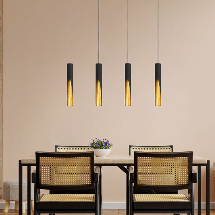 Gouden moderne hanglamp aluminium, Aloysius