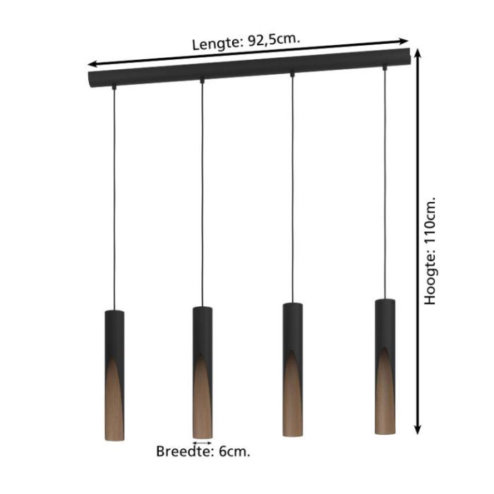 Bruine moderne hanglamp aluminium, Aloysius