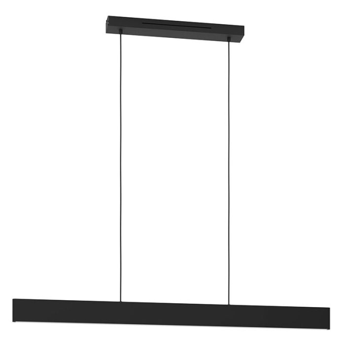 Zwarte moderne smart hanglamp aluminium, Andrew, 19W, warm tot koud wit verstelbare LED
