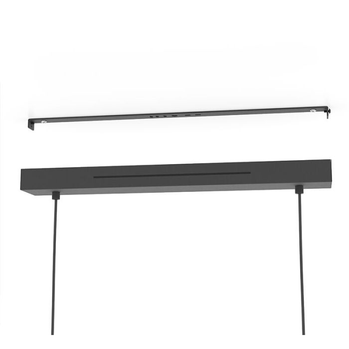 Zwarte moderne smart hanglamp aluminium, Andrew, 19W, warm tot koud wit verstelbare LED