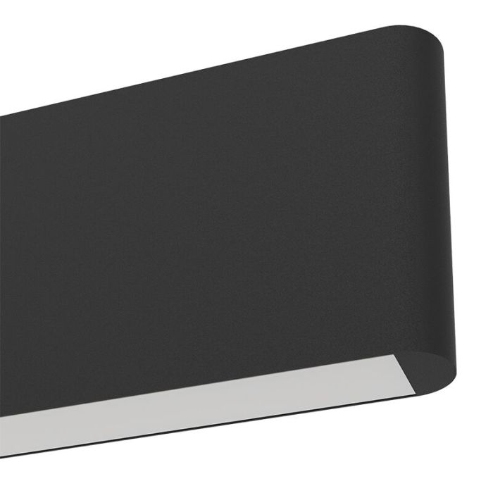 Zwarte moderne smart hanglamp aluminium, Andrew, 19W, warm tot koud wit verstelbare LED