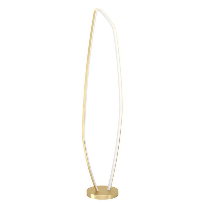 Gouden design vloerlamp aluminium, Samson, 25,2W, 3000K LED, met schakelaar