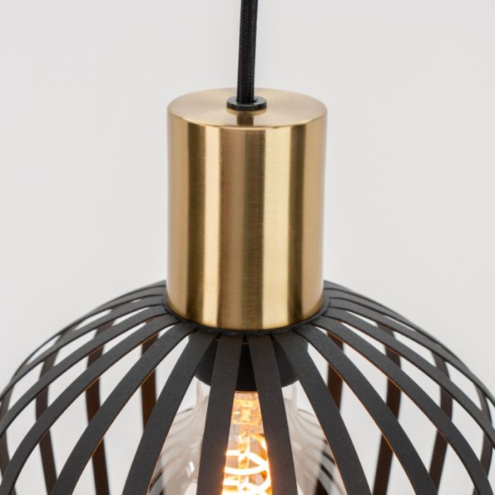 Zwarte industriële hanglamp staal, Insaf