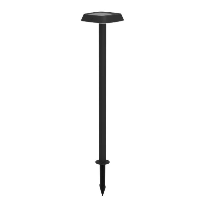 Zwarte solar prikspots kunststof, Ingemar, 8,5W, 3000K LED, IP65