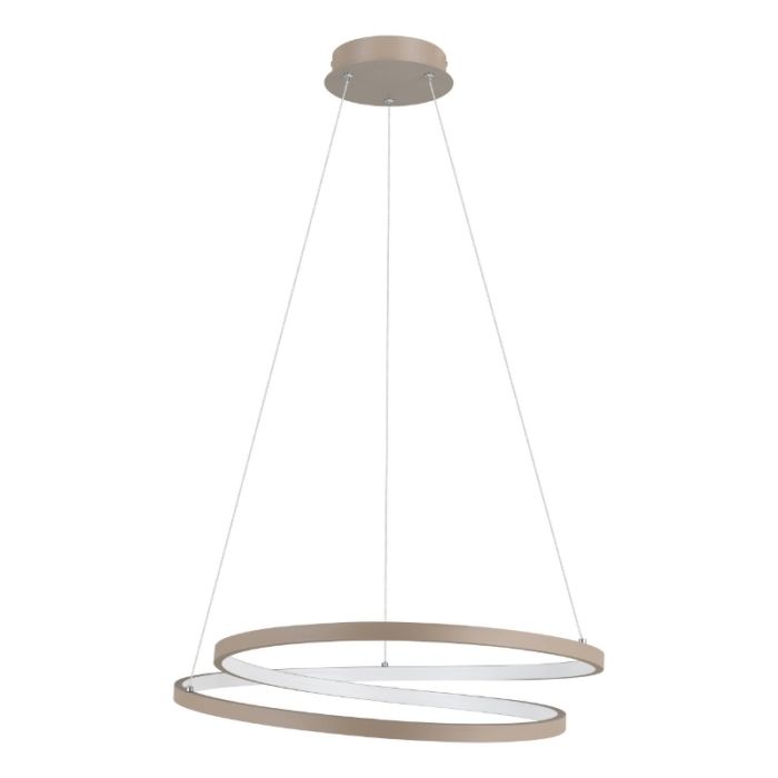Beige moderne hanglamp aluminium, Ties, 36W, 3000K LED
