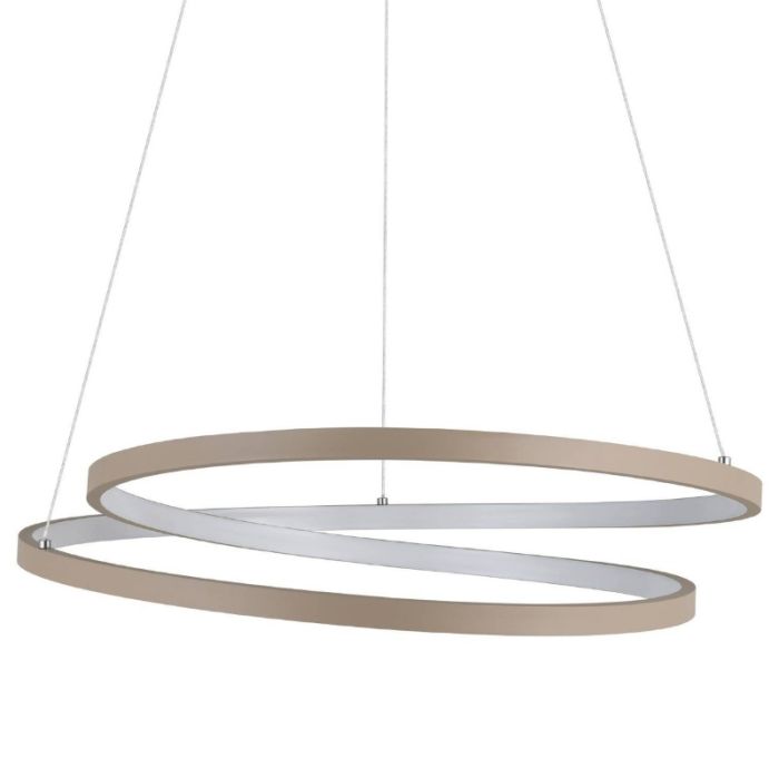 Beige moderne hanglamp aluminium, Ties, 36W, 3000K LED