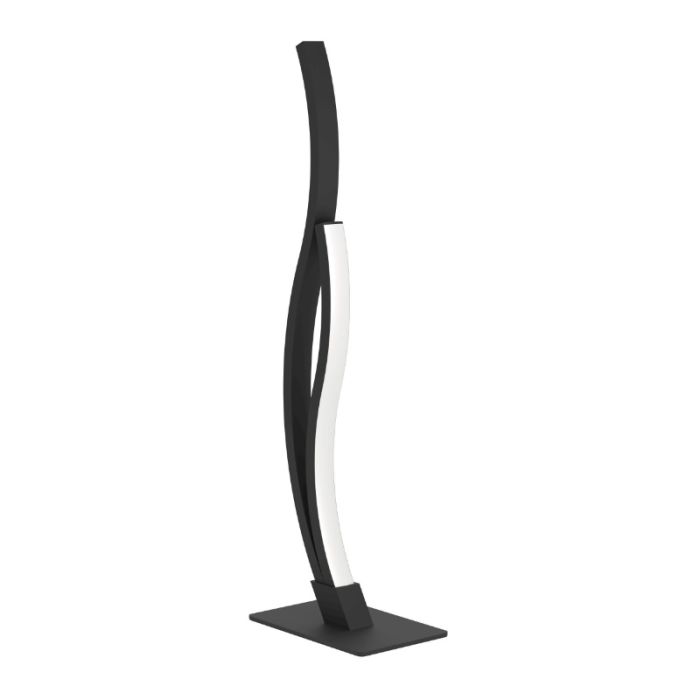 Zwarte design tafellamp staal, Tevin, 12W, 4000K LED, met schakelaar