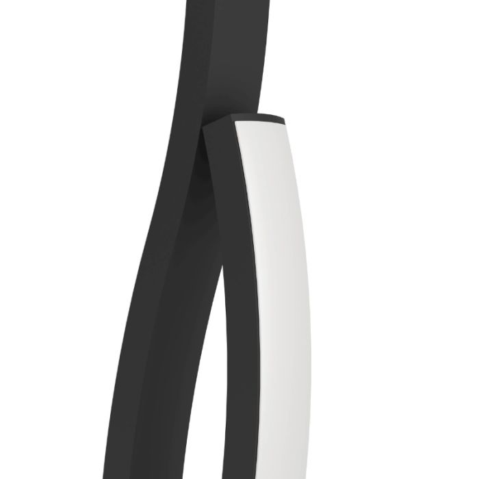 Zwarte design tafellamp staal, Tevin, 12W, 4000K LED, met schakelaar