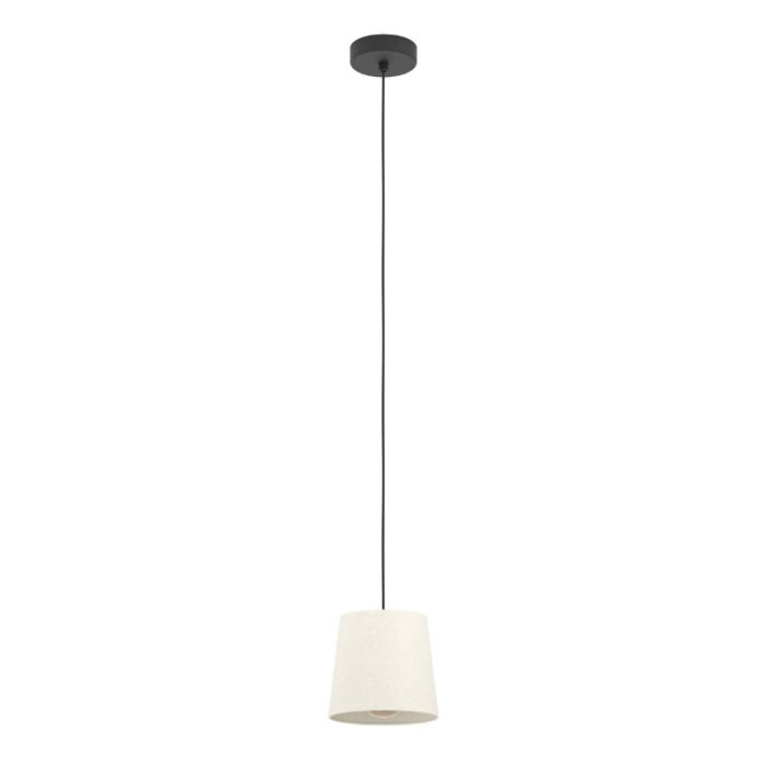 Zwarte moderne hanglamp stof, Siham
