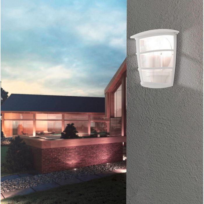 Witte moderne buitenlamp kunststof, Inas, IP44