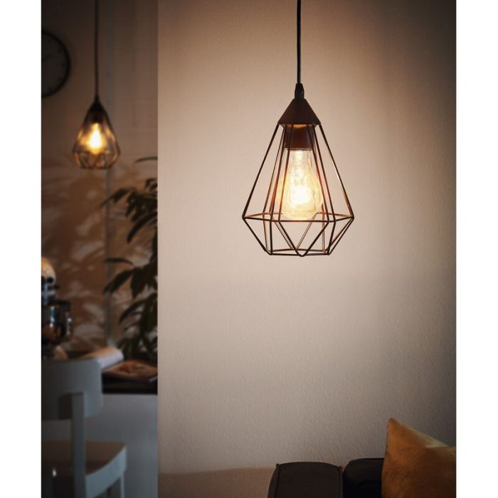 Zwarte industriële hanglamp metaal, Costel