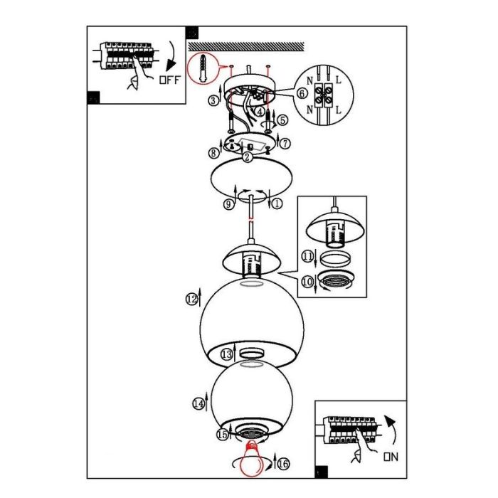 Chromen design hanglamp glas, Iroma