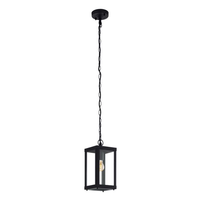 Zwarte industriële buitenlamp staal, Alihan, IP44