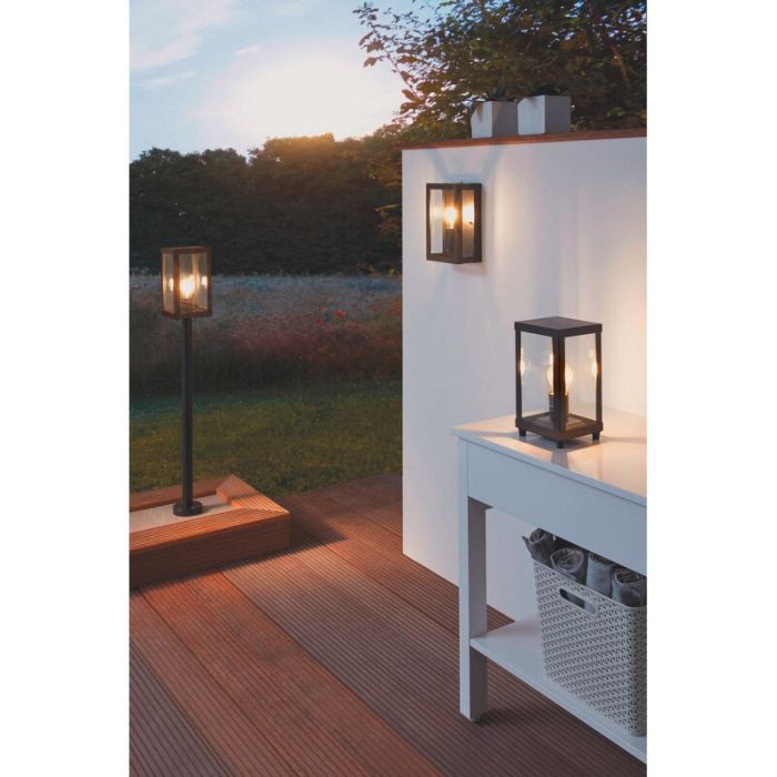 Zwarte industriële buitenlamp staal, Alihan, IP44