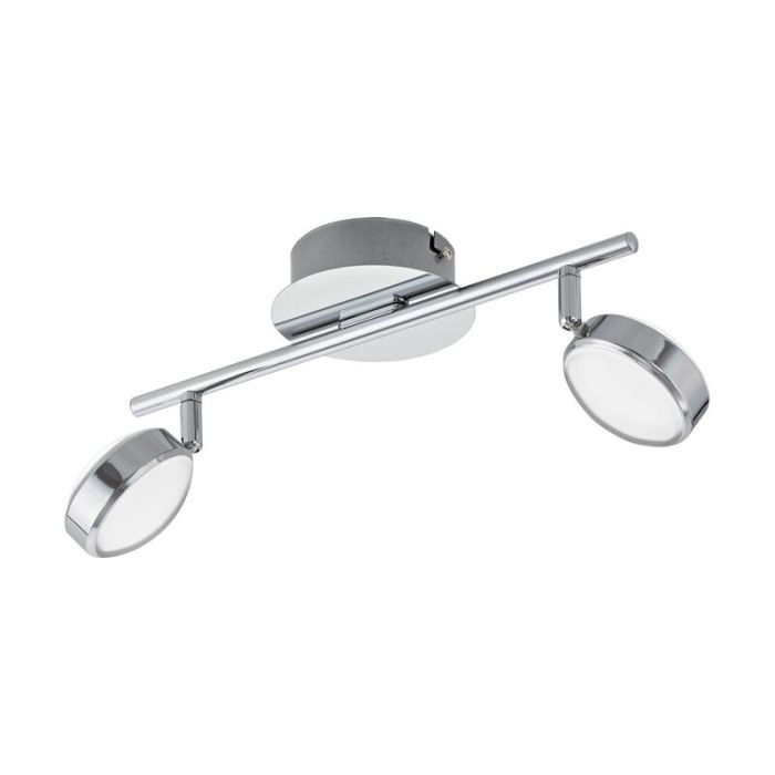 Chromen moderne plafondspot, Tjark, staal, 5w 3000K (warm wit) LED