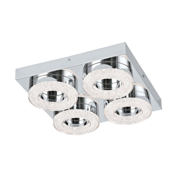 Chromen moderne wandlamp kunststof, Arjo, 4W, 3000K LED