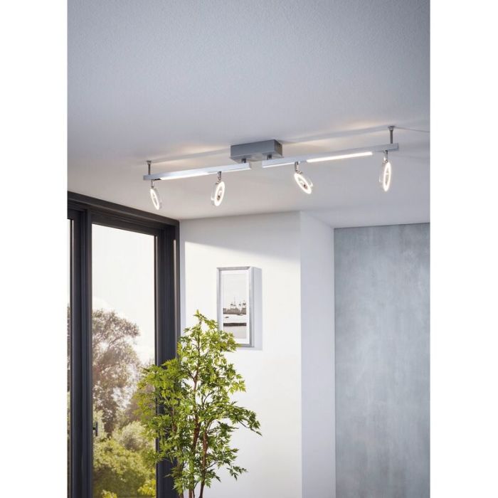 Chromen moderne plafondspot, Madelinde, aluminium, 3w 3000K (warm wit) LED