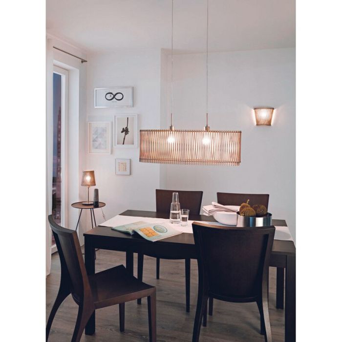 Bruine landelijke wandlamp hout, Berry