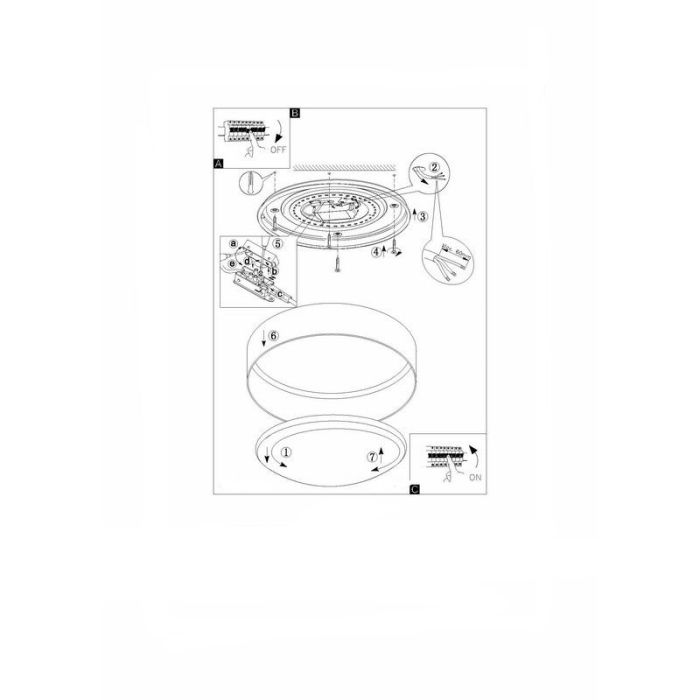 Antraciete plafondlamp stof, Guido, 18W, 3000K LED