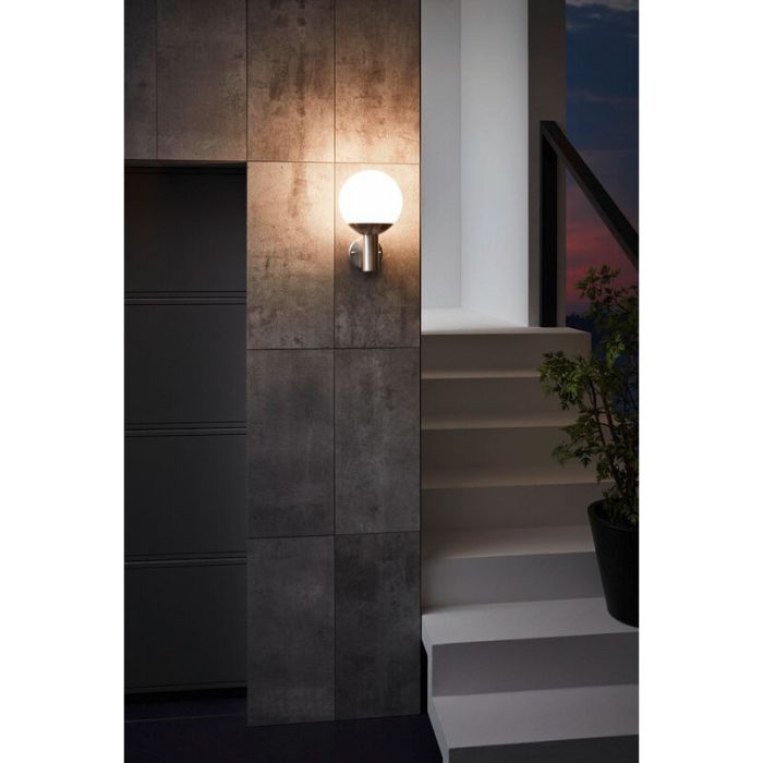 Zilveren moderne buitenlamp rvs, Baukje, IP44