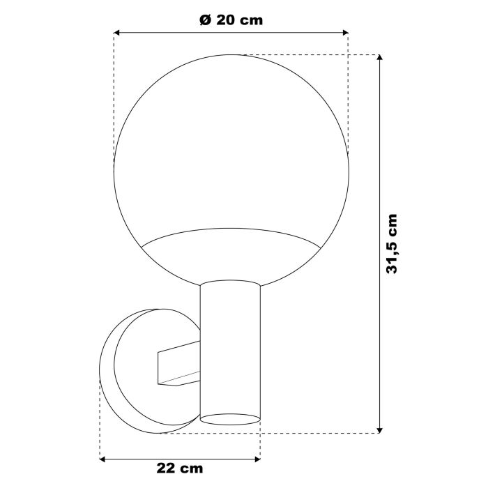 Zilveren moderne buitenlamp rvs, Baukje, IP44