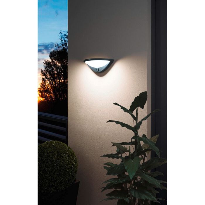 Antraciete buiten wandlamp met bewegingssensor aluminium, Ryan, IP44