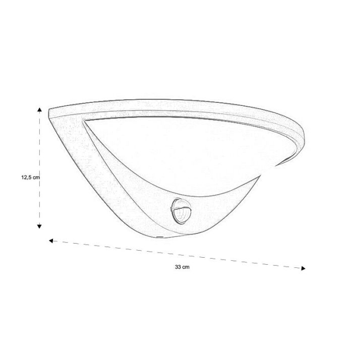 Antraciete buiten wandlamp met bewegingssensor aluminium, Ryan, IP44
