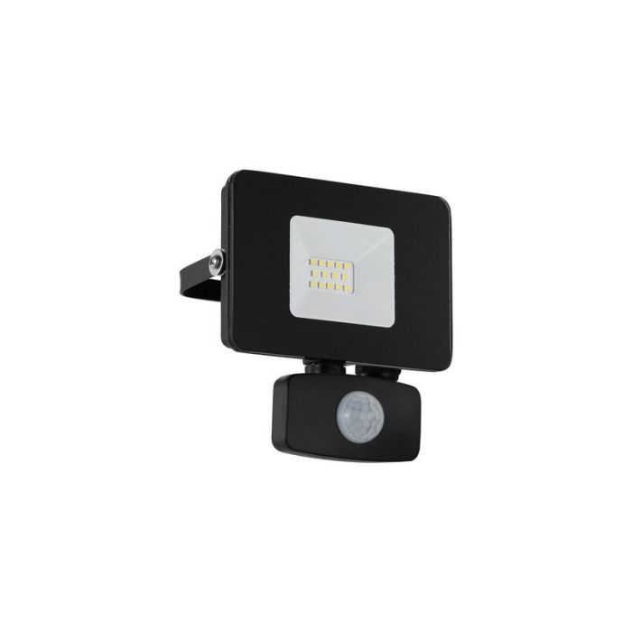 Zwarte buiten wandlamp met bewegingssensor aluminium, Joey, IP44