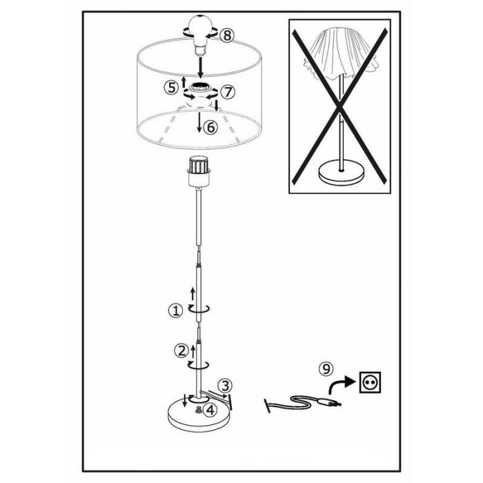 Stalen vloerlamp Megan beige
