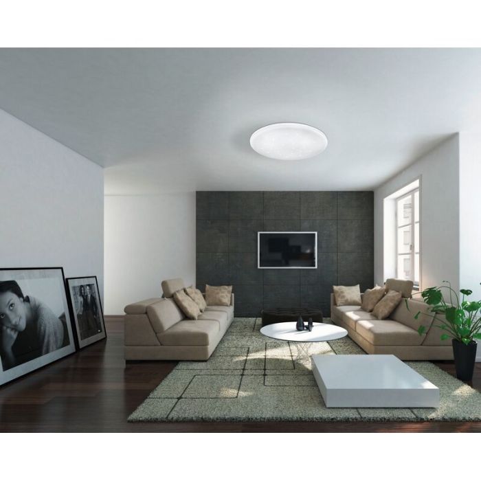 Witte plafonniere Eloise, staal, 17w 3000K (warm wit) LED