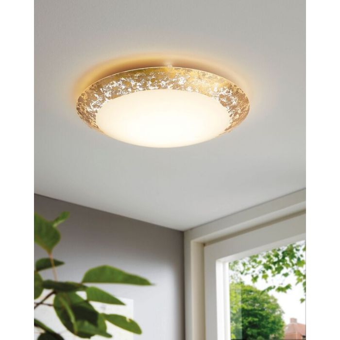 Gouden plafonnière staal, Jovanka, 16W, 3000K LED