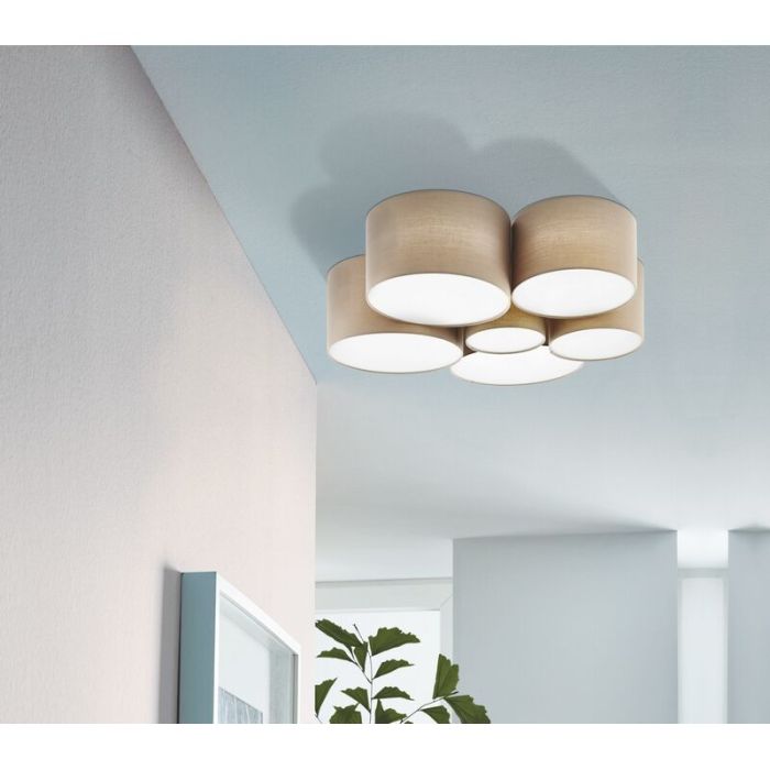 Witte moderne plafonniere, Regina, staal