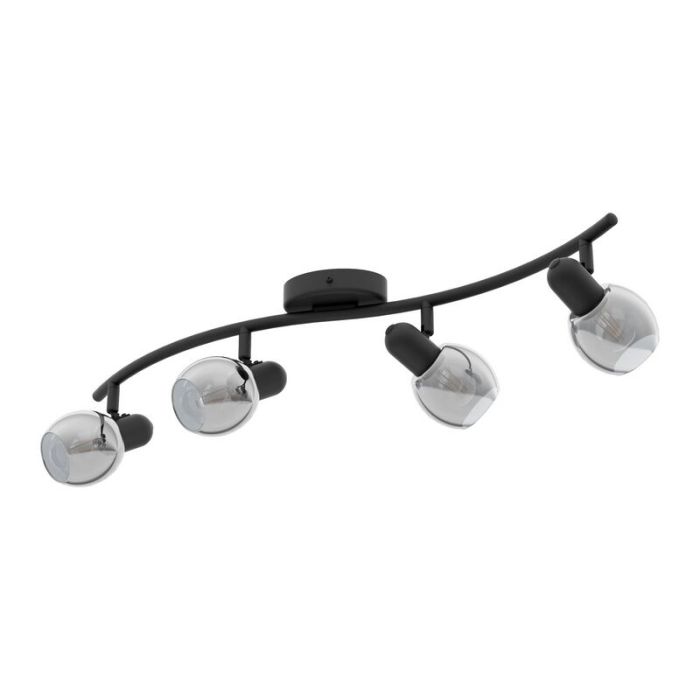 Zwarte design plafondspot, Ritchy, staal