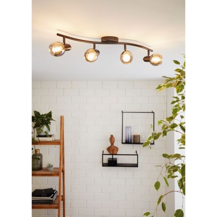 Zwarte design plafondspot, Ritchy, staal