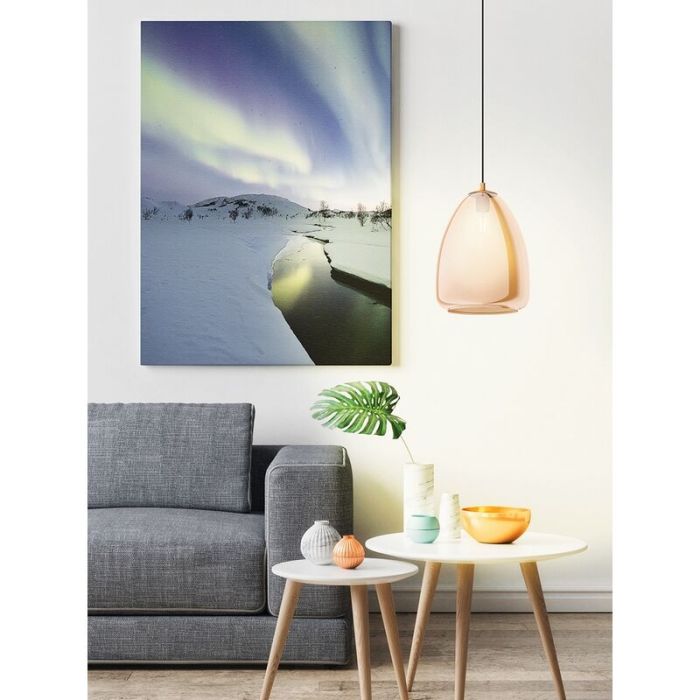 Amberkleurige design hanglamp glas, Fredericus