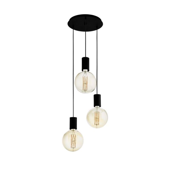 Zwarte hanglamp staal, Samed