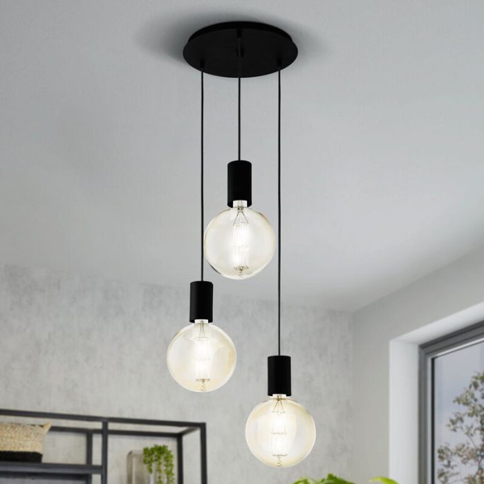 Zwarte hanglamp staal, Samed
