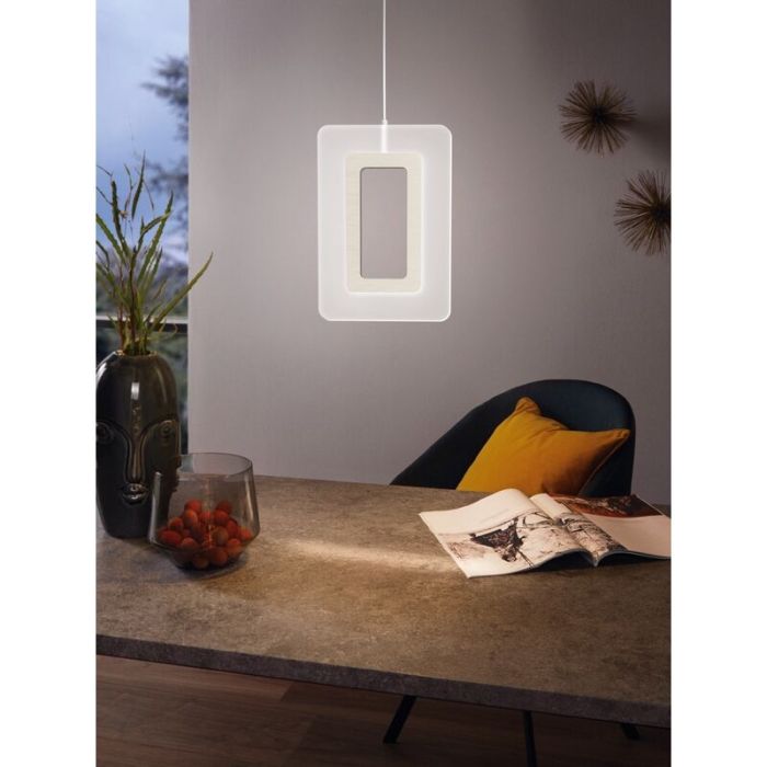 Nikkelen hanglamp kunststof, Niels, 5W, 3000K LED