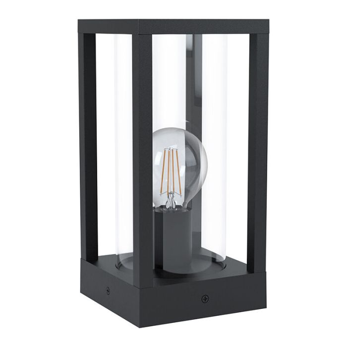 Zwarte moderne buitenlamp, Laszlo, aluminium, IP54