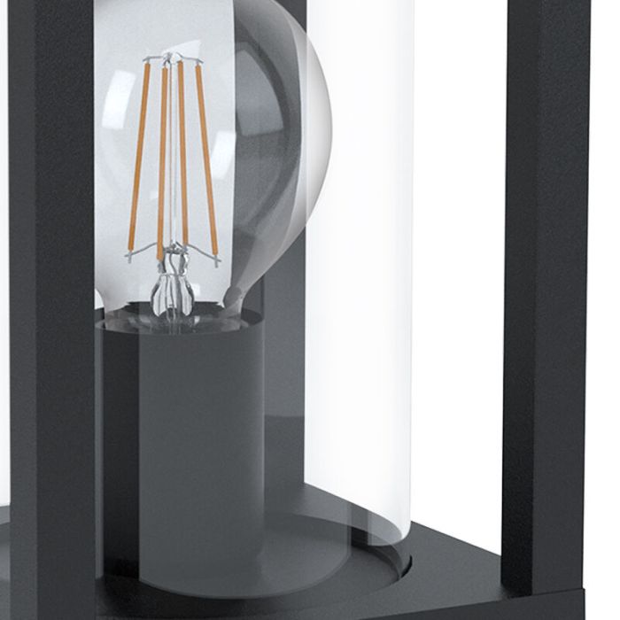 Zwarte moderne buitenlamp, Laszlo, aluminium, IP54