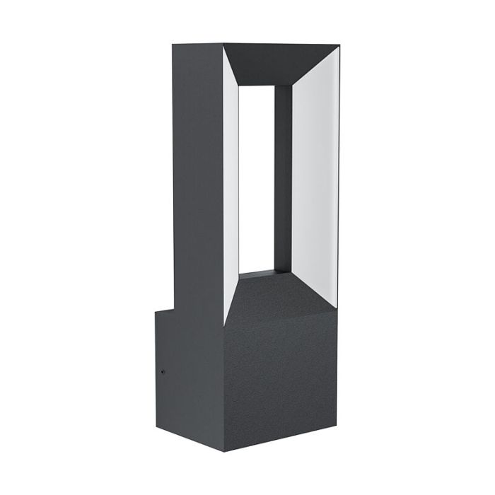 Zwarte moderne buitenlamp, Larisa, aluminium, 5w 3000K (warm wit) LED