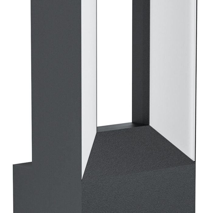 Zwarte moderne buitenlamp, Larisa, aluminium, 5w 3000K (warm wit) LED