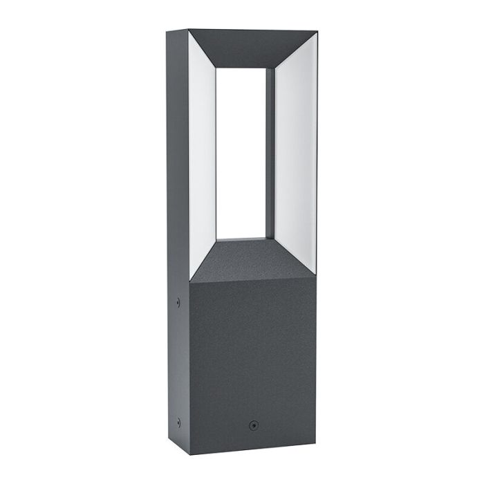 Zwarte moderne buitenlamp, Larisa, aluminium, 5w 3000K (warm wit) LED