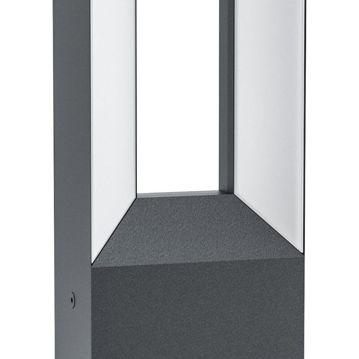 Zwarte moderne buitenlamp, Larisa, aluminium, 5w 3000K (warm wit) LED