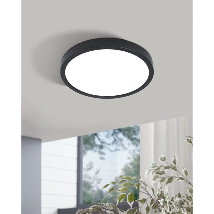 Zwarte plafondlamp Pascale, staal, 20w 4000K (wit) LED