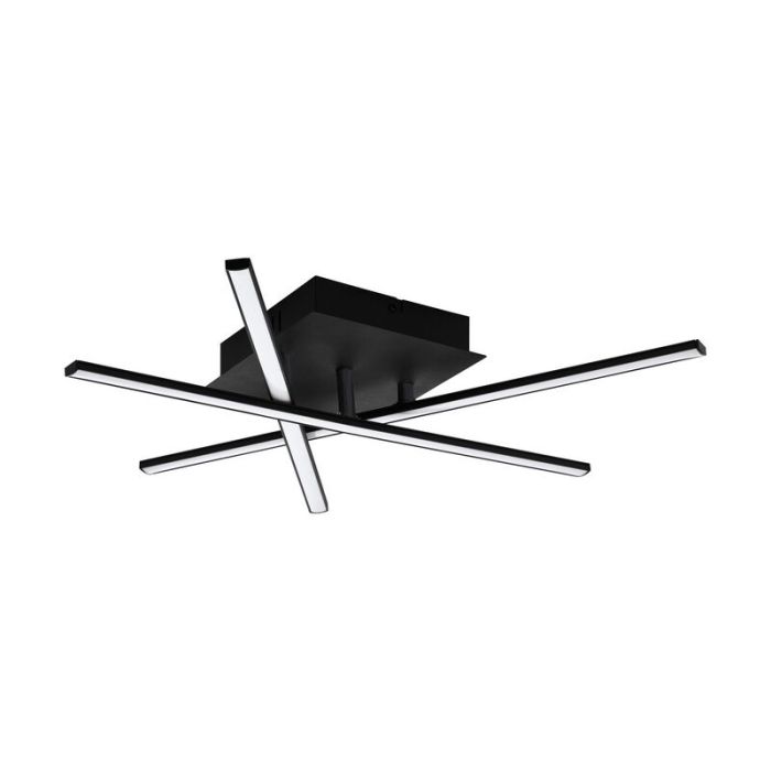 Zwarte moderne plafonnière aluminium, Arantxa, 10W, 3000K LED