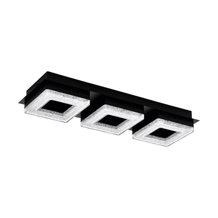 Zwarte design plafonnière staal, Arjo, 4W, 3000K LED