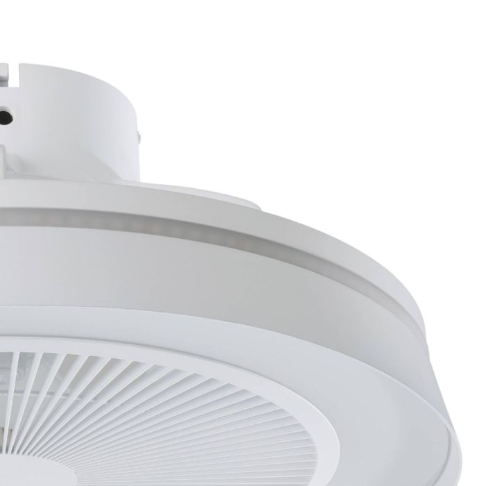 Witte moderne plafondventilator kunststof, Najma, 25,2W, RGBW LED, met afstandsbediening