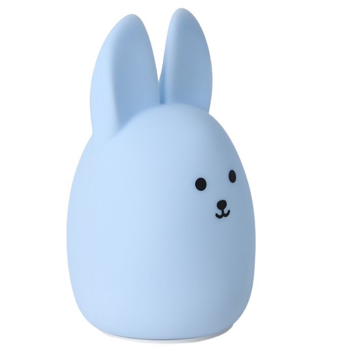 Blauwe kinderkamer tafellamp kunststof, Bunny, 5W, RGBW LED