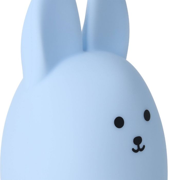 Blauwe kinderkamer tafellamp kunststof, Bunny, 5W, RGBW LED
